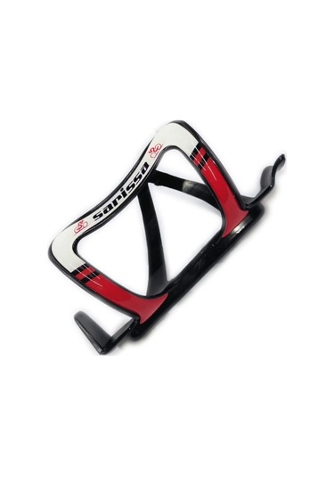Sarissa Matara Tutucu Plastik Esnek Bisiklet Matara Kafesi Kırmızı Siyah - Kırmızı - Beyaz