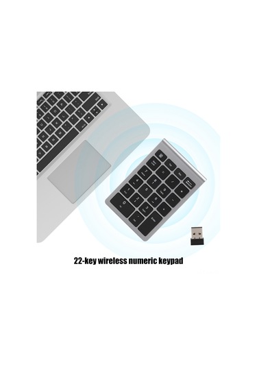 Ximistore9 22 Tuşlu 2.4g Kablosuz Sayı Klavyesi, Usb Plug & Play, 80 Saat Kullanım Süresi, Ergonomik Tasarım, Pembe Altın Pil Dahil Değil