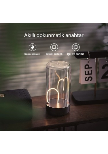 Pazly Kuantum Işık Yatak Odası Lambası, Uyku Ve Başucu Atmosferi İçin Hediyelik Beyaz Beyaz