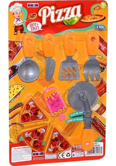 Küçük Pizza Oyuncak Seti 40x25 CM 9 parça