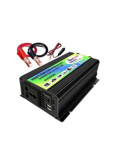 Dancemonkey Araba Güç Şarj İndirimi 3000w Dc 12v-ac 220v Invertör, 2.1a Usb, Pil Klipsli