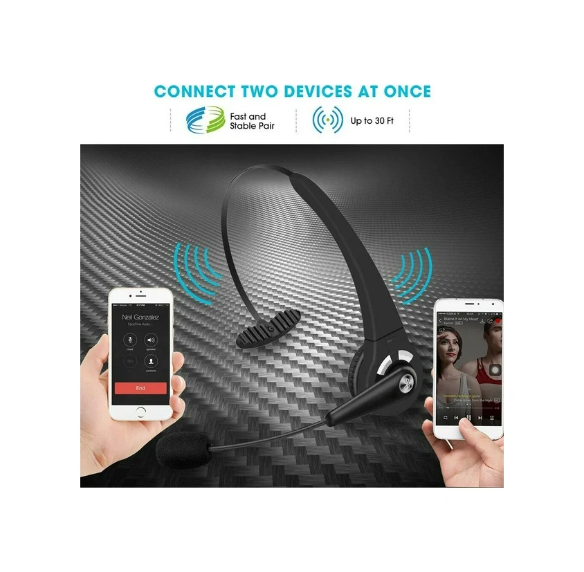 Lemestar Kulaküstü Kablosuz Gürültü Engelleme Bluetooth Kulaklık - 17 Saat Süre, Açık Konuşma, 10 Metre Bağlantı, Hafif Tasarım