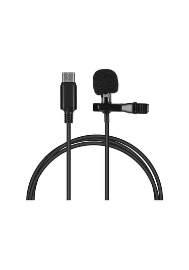 Novahub Yeni Klipsli Yaka Mikrofonu Eller Serbest Kablolu Kondenser Mini Yaka Mikrofonu - Siyah