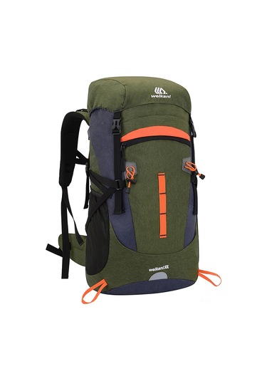 Neevoyu 50l Yeşil Outdoor Sırt Çantası - Su Geçirmez Oxford Kumaş, Rafinerli Bölmeler, Konforlu Omuz Askıları İle Bisiklet, Dağcılık, Yürüyüş Yeşil