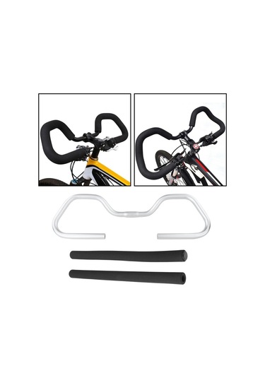 İle 25.4x600mm Kelebek Gidon Mtb Dağ Bisikleti Kum Gümüş Için Esnek A