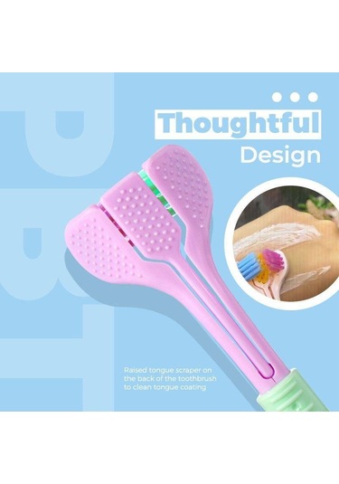 360 Derece Üç Taraflı Yumuşak Kıl Diş Fırçası Ağız Bakımı Güvenlik Diş Fırçası Diş Derin Temizlik Taşınabilir Seyahat Diş Ağız Bakımı