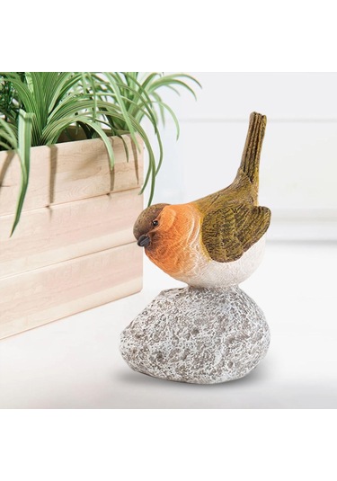 Suntek Kuş Heykeli Taş El Sanatları Reçine Heykel Dolap 65x6x12cm