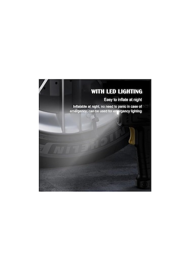 St-5007 Basınç Göstergeli Taşınabilir Lastik Şişirme Pompası Hava