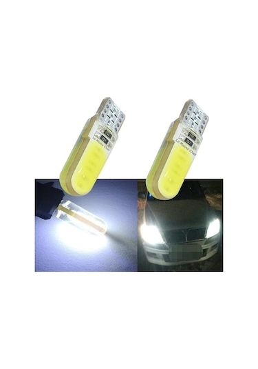 Tata Telcolineplaka Parklar Için Silikon T10 Beyaz Ampul 2 Adet