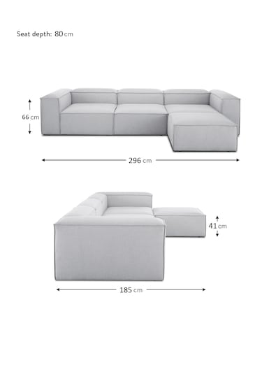 Mode Soft Köşe Koltuk Takımı 4 Modül 19 Gri Keten Kumaş Dairenize