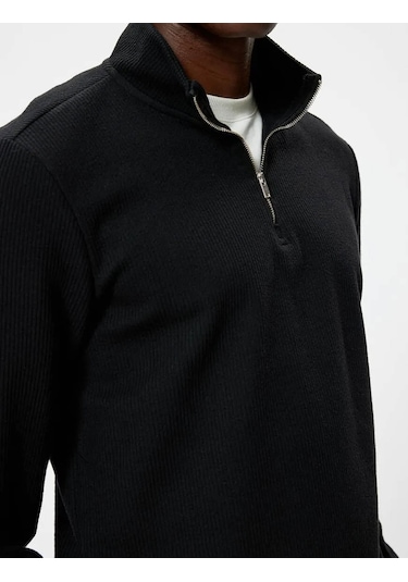 Koton Erkek Sweatshirt Siyah 5wam70041mk 25ky59000123 Y5901 Siyah