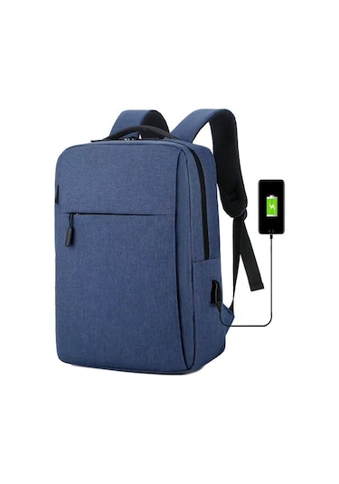 15.6 İnç Laptop Çantası - Usb Şarjlı, Hafif & Suya Dayanıklı - 6 Renk Seçeneği Kırmızı