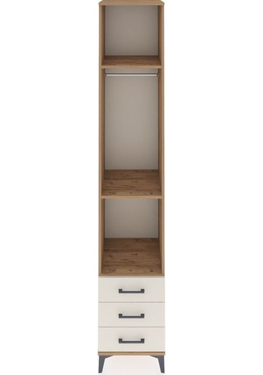 Hyperion Dolap 3 Raflı 3 Çekmeceli Tek Askılı 44x44x243 Çam-aytaşı Atlas Çam