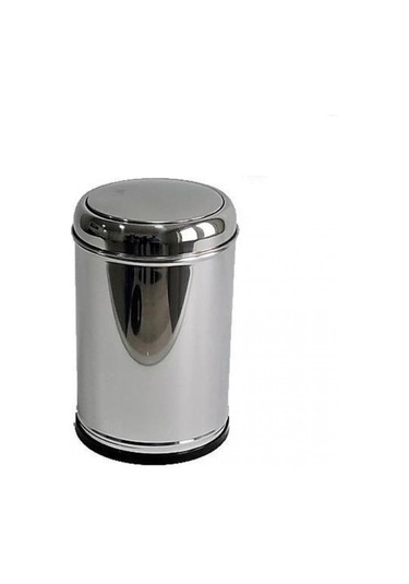 Lider Sallanır Kapaklı Çöp Kovası Krom Paslanmaz Çelik 5 Litre