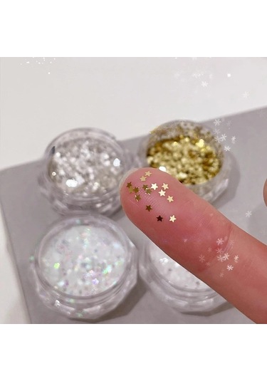 1mm Mini Köpüklü Yıldız Tırnak Glitter Köpüklü Pentagram Tırnak Dekorasyon Tırnak Salonu Tasarım Sevimli Aksesuarları Dıy Tırnak Sanat Tasarım Bej
