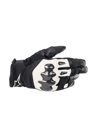 Alpinestars Smx-1 Drystar Korumalı Motosiklet Eldiveni Siyah Beyaz