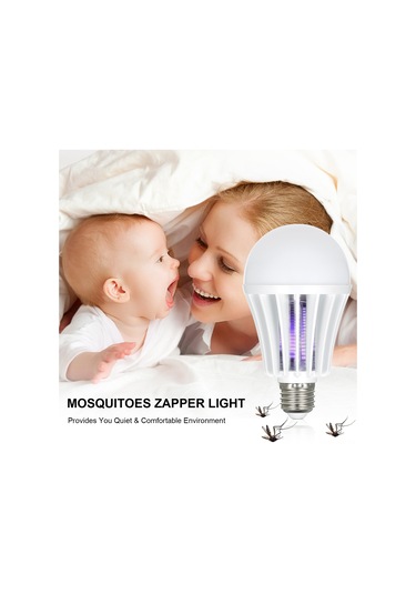 Vkemall Led Mus Musu Öldürücü Ampul, İki Işık Modu, E27 Tabanı, Taşınabilir Beyaz 15w