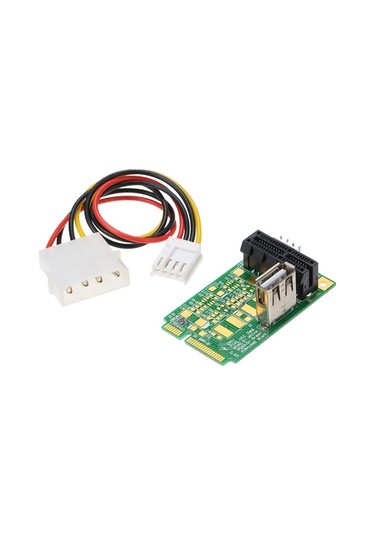 Pazly Mini Pcie - Pcı Express Yuva Yükseltici Kart Adaptörü, 4 Pın Güç Kablosu, Test İçin