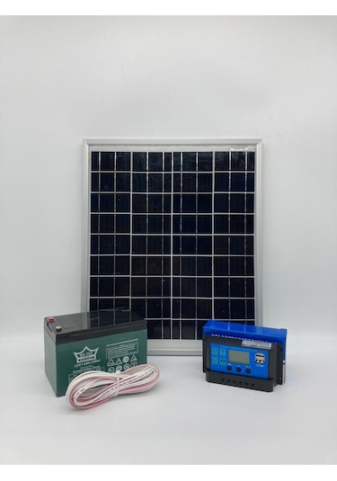 25 W Monokristal Panelli Güneş Enerji Seti Solar Aydınlatma N11.587