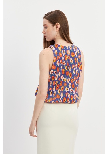 Stella Pulvis Mor Astarlı Pliseli Bluz