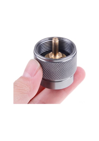 Xiyyadms Kamp Çadırı Gazı Dönüştürücü, Çelik Ve Bakır Malzeme, Leak-proof, Otomatik Kapatma Özelliği, En417 Lindal Valfli Kasserolere Uyumlu Gümüş