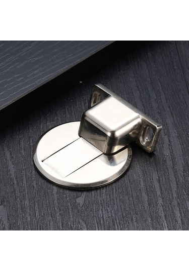 Çinko Alaşımlı Deliksiz Emiş Sessiz Güçlü Manyetik Kapı Stoper Fırçalanmış Çelik