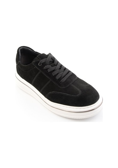 Bambi Siyah Hakiki Deri Erkek Sneaker E01089006202