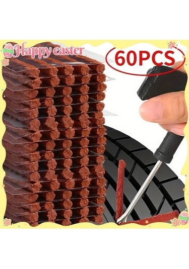 Fastbuy Turcoshop11 60 Adet Hızlı Lastik Onarım Seti, Oto Ve Motosiklet İçin Conta Şeridi
