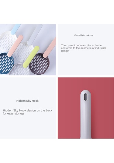 Suofeng Kedi Kumu Kovalayıcı, Kontrast Renkli Abs Materyal, 0.5cm Sızıntı Delikleri İle Hızlı Kumu Süzme, 26x10.5cm Boyut