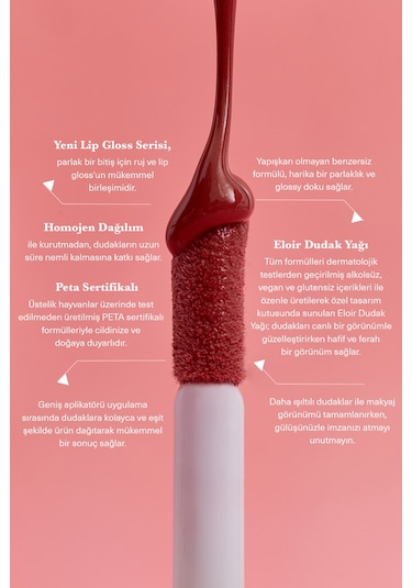 Lip Gloss Peachy Dudak Parlatıcısı Nemlendirici Etkili Peachy