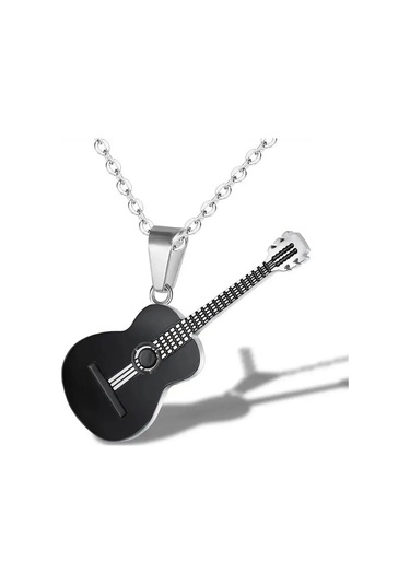 Gitar Kolye Paslanmaz Çelik 316l Black Unisex