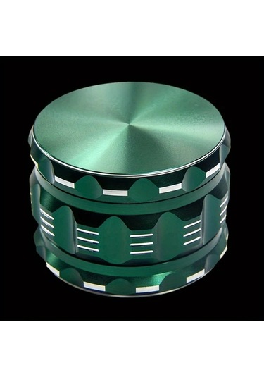 Elmpaly Yeşil 63mm 4 Katlı Alüminyum Metal Grinder - Manuel Kullanım Dayanıklı Taşınabilir