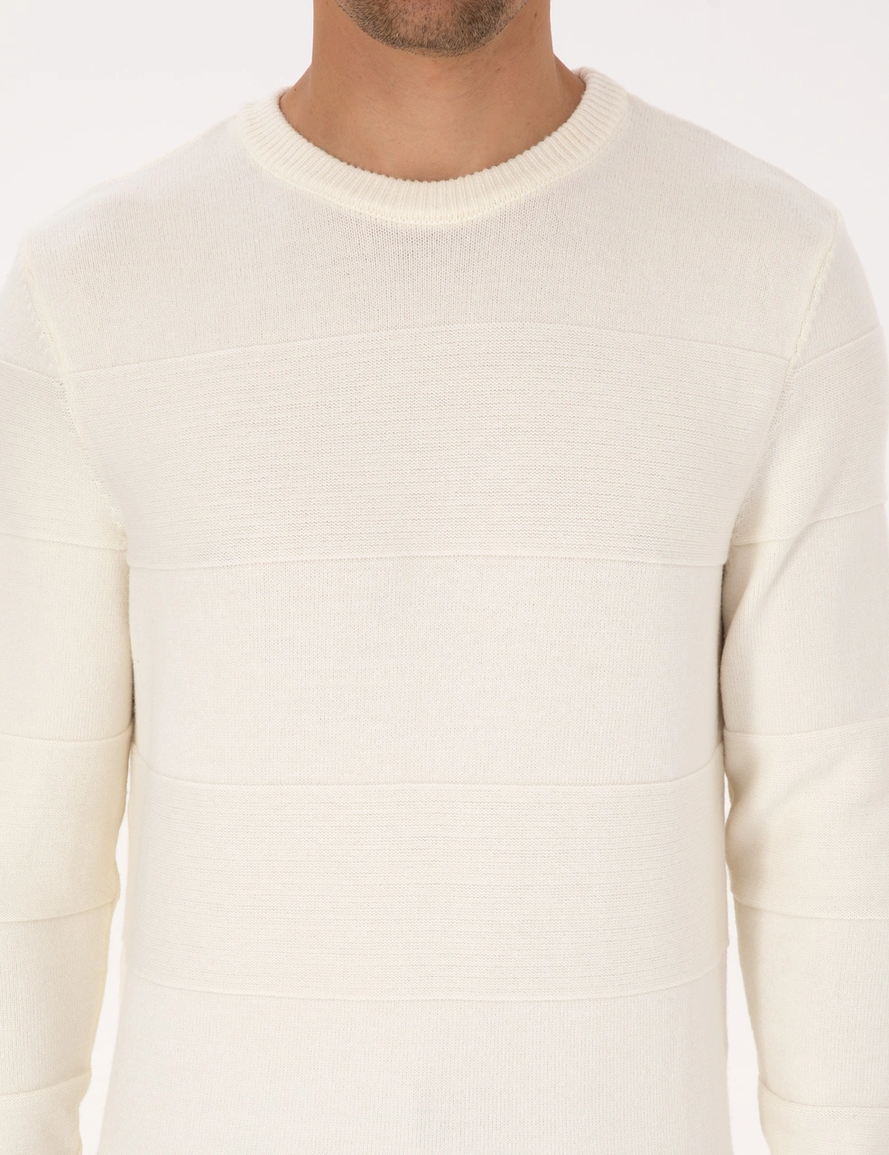 Pierre Cardin Erkek Ekru Kazak /triko 50315713-vr019 Ekru