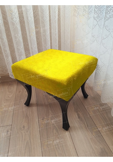 Ayak Ucu Kapı Önü Antre Düz Bench Puf Siyah Ayak Mor