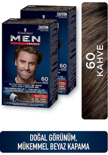 Schwarzkopf Men Perfect Saç Boyası 60 - Kahve X 2 Adet