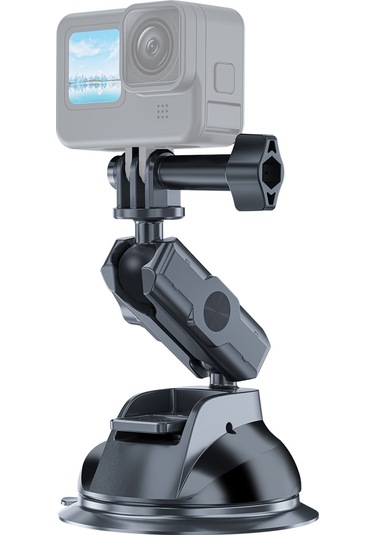 Geeroyoo Telesın Te-suc-011 Evrensel Hareketli Kamera Vantuzu: 360 Dönebilir, 10kg Taşıma Kapasiteli, Seyahat Ve Vlog İçin İdeal Siyah