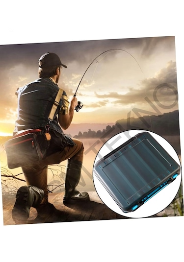 Rapala Kutusu Çift Taraflı Jig Yem Kutusu 20x17x4.5 Mavi