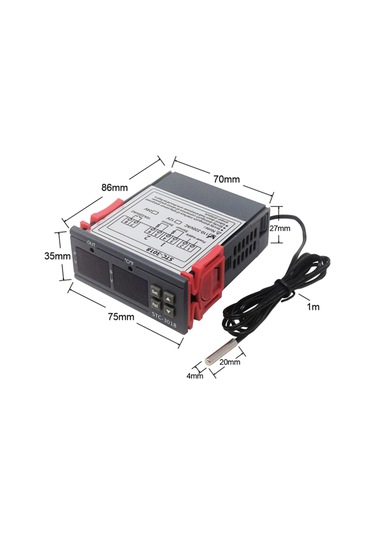 Gajeena Stc-3018 Yüksek Hassasiyetli Dijital Sıcaklık Kontrol Cihazı, Geniş Voltaj Aralığı Ve Uzun Sensör Kablosu