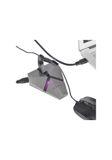 Xindoker Usb 3.0 Hub Oyuncu İçin 3 Port + Micro Sd Kart Okuyucu, 5gbps Hızlı Veri Transferi, Renkli Led Işık Ve Mouse Kablosu Tutucu, Plug & Play