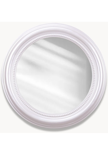 Round Yuvarlak Ayna İnci Ceviz