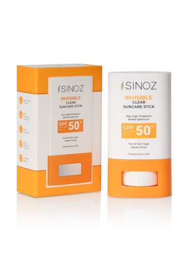 Sinoz Nemlendirici ve Yatıştırıcı Yüksek Korumalı Şeffaf Stick Güneş Kremi SPF50+ 15 G