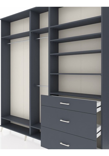 Arges Dolap 9 Raflı 3 Çekmeceli 3 Askılı 220x30x243 Antrasit-antrasit/antrasit Antrasıt/antrasıt Arges Dolap 9 Raflı 3 Çekmeceli 3 Askılı 220x30x243 Antrasit-antrasit/antrasit Antrasıt/antrasıt