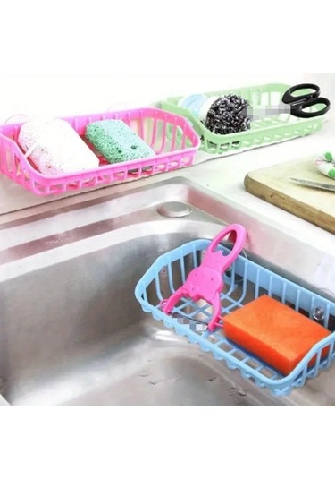 Tongdashop Yeşil 2'li Emişli Raf: Mutfak Süngeri Ve Yaşam Alanı İçin Minimalist Depolama Çözümü Yeşil