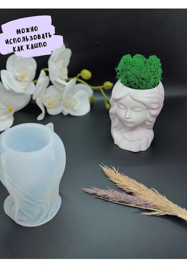 Galinacandles Silakon Kalıp Vazo Silueti Kız Moll Alçı İçin 224082922