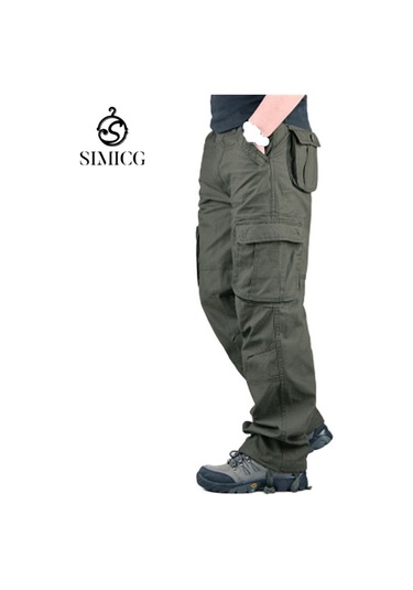 Erkekler 3d Outdoor Altı Cepli Tulum Koyu Yeşil