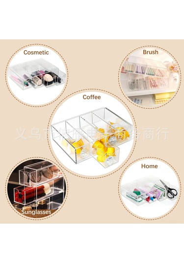 Hfambition Kahve Kapsülü Sergi Rakımı - Transparan Akrilik Materyal - Ev Kullanımı İçin Fonksiyonel Tutanaklı Raf Şeffaf