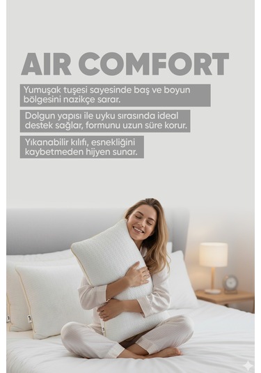 Visko Yastık - Ortopedik Uyku Yastığı - Tombul Düz Visco Yastık - Cilt Dostu Anti Uv Beyaz