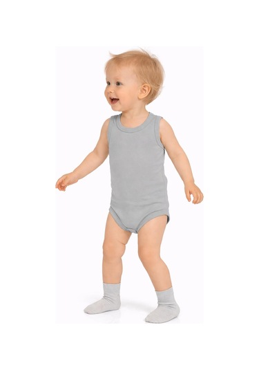 Civil Baby Basıc 3 Lü 0-36 Ay Çıtçıtlı Badi - Bej Taş Rengi
