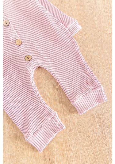 Önden Düğmeli Bandanalı Kız Bebek Tulum 001