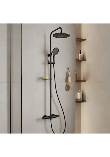 Milardo 30 Cm Duş Başlığı Uzatma Çubuğu 313317348 Siyah Mat